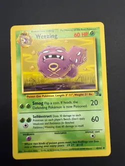 Pokemon TCG Weezing Fossil 45/62 Regular Near Mint! - Image 1