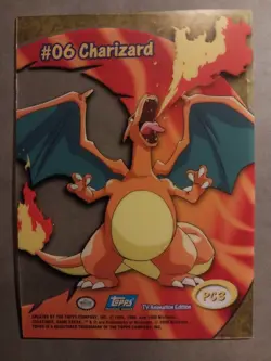 2000 Topps Pokemon TV Animation Edition Charizard Clear #PC3 - Image 2