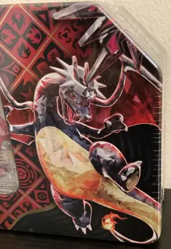 Pokemon TCG Scarlet Violet Paldean Fates Tin Shiny Charizard ex New Sealed Rare - Image 2