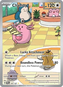 Chansey - 187/167 - Near Mint - Twilight Masquerade- Pokemon - Illustration Rare - Image 1