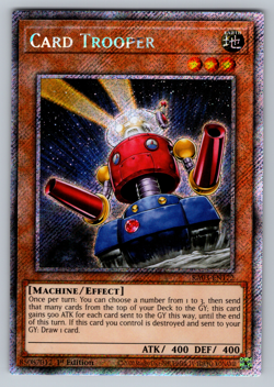 Card Trooper Yugioh RA03-EN172 Platinum Secret Rare PSR NM - Image 1