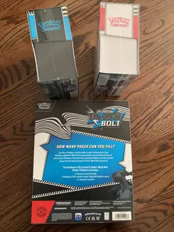 Non PC Pokemon Black Bolt & White Flare ETBs & Black Bolt Binder Collection New - Image 5