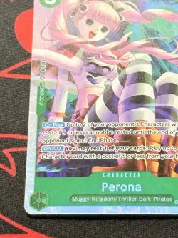 One Piece OP14-033 Perona SR OP14 The Azure Sea's Seven Foil English NM #2 - Image 5