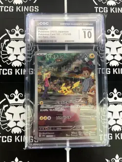 CGC 10 Gem Mint Pikachu AR 173/165 Pokemon 151 Japanese Card Art Rare - Image 1