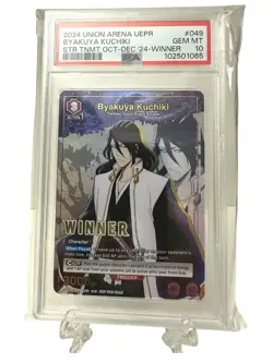 Union Arena TCG Bleach Byakuya Kuchiki Winner 049 Promo PSA 10 GEM MINT - Image 1