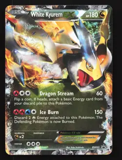 White Kyurem EX BW63 Black & White Black Star Promo Pokemon Card - Image 1