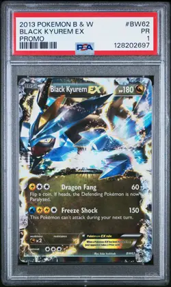 2013 POKEMON B&W PROMO #BW62 BLACK KYUREM EX PSA 1 - Image 1