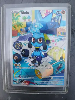 Riolu 215/198 Scarlet & Violet Base Set Pokemon Illustration Rare PSA 10 - Image 1