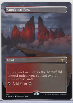 1x Sundown Pass *Borderless* - Innistrad: Crimson Vow - Near Mint - Image 1