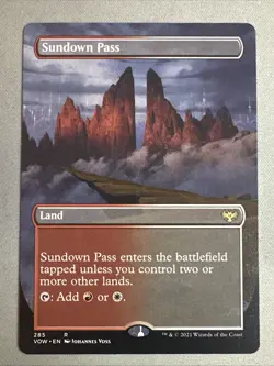 MTG / Sundown Pass / VOW / #285 / Regular (Borderless) / Rare / NM - Image 1