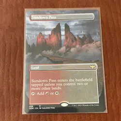 Sundown Pass Borderless Card #285 in NM Condition Innistrad: Crimson Vow, MTG - Image 1