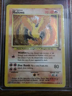 Moltres Holo Rare Fossil Base Set 1999 Pokemon Card - Image 1