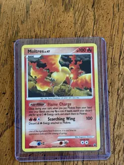 Moltres 10/100 Holo Rare Pokemon TCG DP Majestic Dawn Card - Image 1