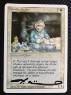 Magic The Gathering Revised Samite Healer ARTIST PROOF Signed AP - Image 2