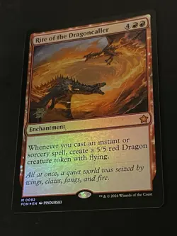 Rite Of The Dragoncaller Prerelease Foil Foundations Magic The Gathering MTG - Image 3