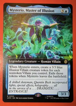 MTG: SPIDER-MAN, MYSTERIO,MASTER OF ILLUSION, 0253, REGULAR, RARE, NM, SPM - Image 1