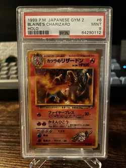 1999 Pokemon Japanese Gym 2 Holo #6 Blaine's Charizard - Image 1