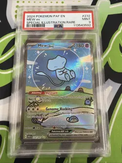 Mew EX 232/091 PSA 9 Special Illustration Rare Paldean Fates Bubble Mew Pokemon - Image 1