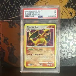 PSA 5 Charizard Holo 3/132 Secret Wonders 2007 - Pokemon TCG - Image 1