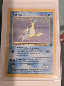 Pokemon TCG Lapras Holo Rare Water Fossil, 10/62 - Image 1