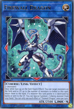 Firewall Dragon (Teal Original Art) (MGED-EN141) - Rare - 1st Edition NM Yugioh - Image 1