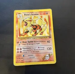 Pokemon Blaine's Arcanine 1/132 Gym Challenge Rare Holo Unlimited Wizards ENG - Image 1