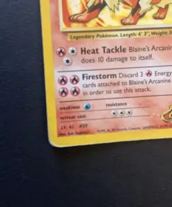 Pokemon Blaine's Arcanine 1/132 Gym Challenge Rare Holo Unlimited Wizards ENG - Image 4