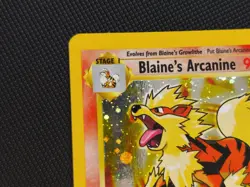 CARTA CARD POKEMON BLAINE'S ARCANINE HOLO GYM CHALLENGE 1/132 no Charizard - Image 4