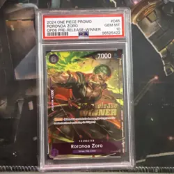 Zoro OP06 2024 One Piece Roronoa Zoro #045 OP06 Pre-Release Winner PSA 10 - Image 3