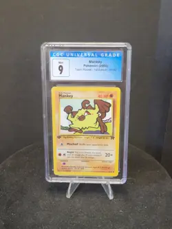 Mankey 61/82 - 2000 Pokemon Team Rocket 1st Edition - CGC 9 Mint - Image 1