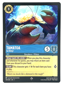 Disney Lorcana TCG The First Chapter - Tamatoa So Shiny! 159/204 Super Rare - Image 1