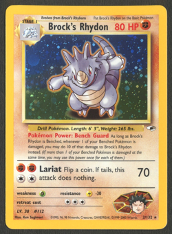 Pokemon TCG: Brock's Rhydon 2/132 Gym Heroes WoTC Holo Rare - Image 1