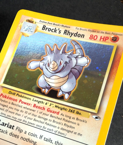 Pokemon TCG: Brock's Rhydon 2/132 Gym Heroes WoTC Holo Rare - Image 5