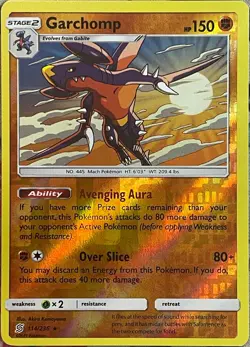 Garchomp Reverse Holo Rare - 114/236 - Unified Minds Pokemon 2019 - Image 1