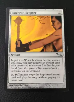 Isochron Scepter - Mirrodin Regular - NM + Three Random Uncommon Cards - Image 1