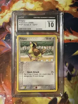 CGC 10 GEM MINT Pidgey POP Series 4 12/17 Pokemon League Promo 2006 - Image 1