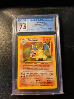 1999 POKEMON BASE SET #4 CHARIZARD HOLO CGC 7.5 - Image 1