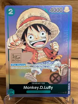 Monkey D Luffy P-037 1st Anniversary Tournament Promo Holo One Piece Card Eng - Image 1