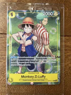 One Piece CCG Monkey.D.Luffy OP10-111 Rare Promo Card Factory Sealed Mint - Image 1