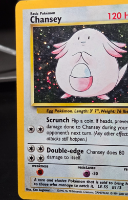 Pokemon TCG Chansey 003/130 Base Set 2 Holo SWIRL - LP WOTC VINTAGE RARE - Image 2