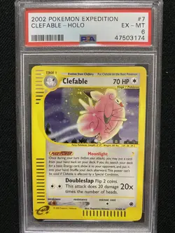 2002 Pokemon Expedition Clefable Holo 7/165 PSA 6 EX-MT - Image 1