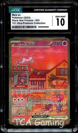 CGC 10 GEM MINT Mew Ex SVP053 ALTERNATE ART HOLO 151 UPC PROMO Pokemon Card - Image 1