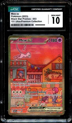 CGC 10 GEM MINT Mew Ex SVP053 ALTERNATE ART HOLO 151 UPC PROMO Pokemon Card - Image 2