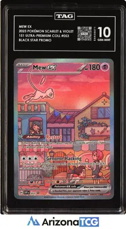 Pokemon 2023 Mew ex 053 Black Star Promo Scarlet & Violet 151 GEM MINT TAG 10 - Image 1