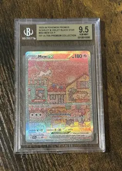 Mew EX 2023 Pokemon SV151 UPC #053 Black Star Promo Bgs 9.5 Gem Mint - PSA Equiv - Image 1
