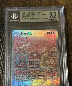 Mew EX 2023 Pokemon SV151 UPC #053 Black Star Promo Bgs 9.5 Gem Mint - PSA Equiv - Image 2