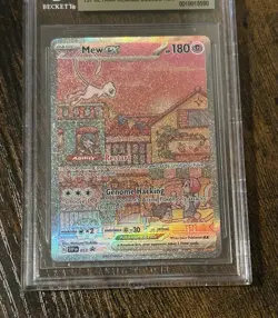 Mew EX 2023 Pokemon SV151 UPC #053 Black Star Promo Bgs 9.5 Gem Mint - PSA Equiv - Image 3