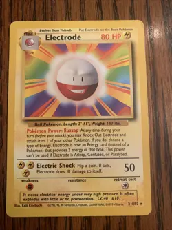 Pokemon Electrode 21/102 - Base Set - Very Good - All Cards Same Condition - Image 1