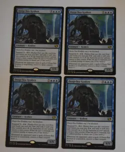 4X DEEP-SEA KRAKEN Blue Rare TIME SPIRAL Creature MAGIC GATHERING CARD - Image 2