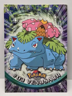 (1) Venusaur #3 Topps BLUE LOGO - NON-HOLO Pokemon Card - LP - US Seller - Image 1